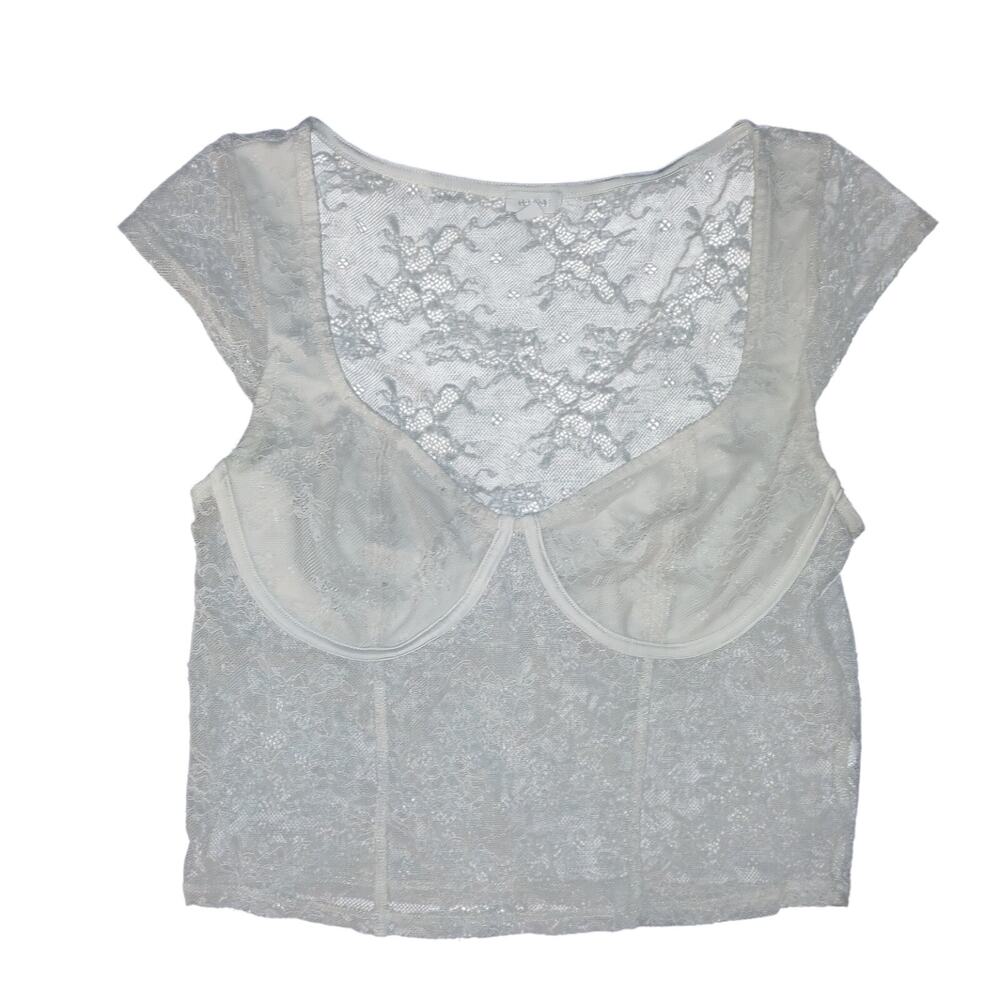 Garage Lace Bustier White Size M